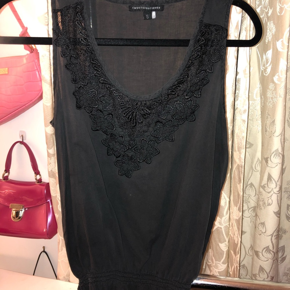 Black Blouse (partially sheer)